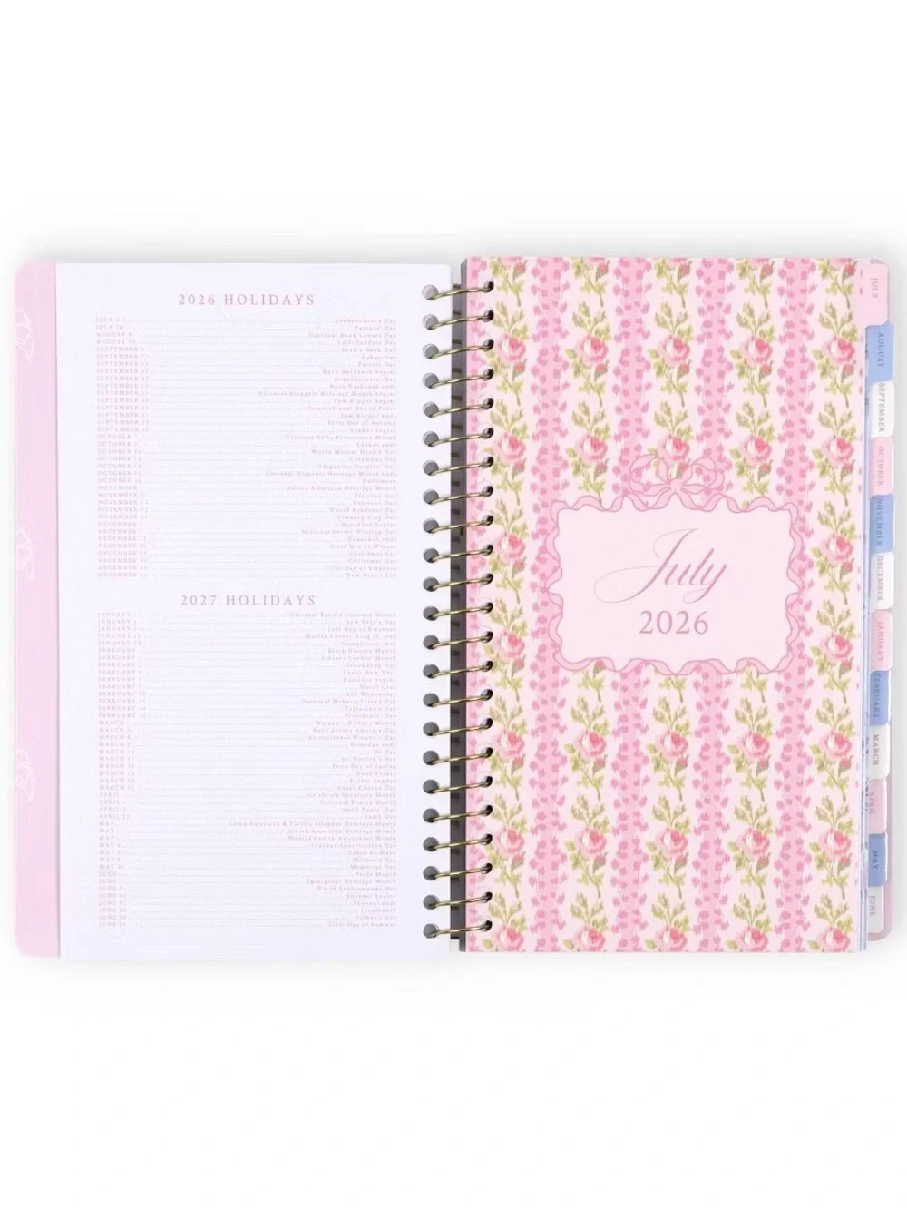 SHIPS DAILY! LoveShackFancy Target Yoobi Monthly Weekly Student Planner 5x8 Pink